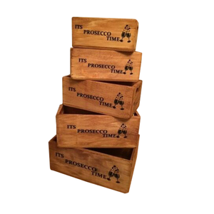 Custom Cheap Vintage Wooden Crate Vintage original wooden box champagne boxes planter prosecco time
