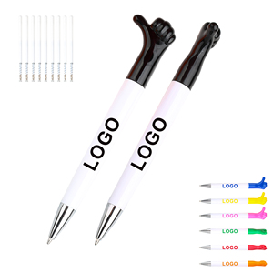 New Cute Cartoon Gesture Shape Plastic Ballpoint <b>Pen</b> With Customized Logo Printed Rotating Thumb Printable Advertising for Gift - Product Image 3