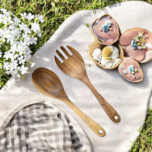 Handgefertigter Umweltfreundlicher Holz-Salatbesteck Küchenutensil Neues Heim- & Küchenwerkzeug von Handicrafts World Corporation - Product Image 3