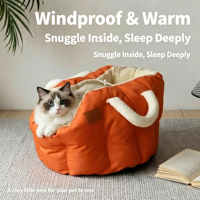 Coussin pour animaux de compagnie rectangulaire classique et tendance, pour toutes les saisons, nid douillet pour chiens et chats de petite et moyenne taille