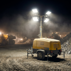 Torre de Iluminación LED Atlas Copco HiLight V7+ con Mástil Hidráulico, Iluminación Móvil para Obras, 200 Horas de Autonomía - Product Image 1
