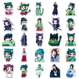 50 autocollants créatifs et amusants <span class=keywords><strong>de</strong></span> dessins animés The Apothecary Diaries pour réfrigérateur, bureau, guitare, gobelet à eau - Product Image 3