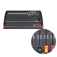 Système Pa Carte de mixage stéréo professionnelle Audio hybride numérique Mélangeur 14 canaux 12 Mono + 2 sorties principales stéréo: 1 DSP stéréo 24bit