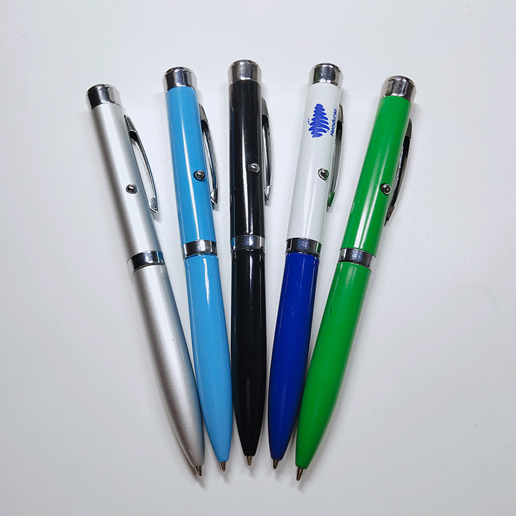 Multifunction Fashion Promotional Gift Customized Laser Logo Pen Light Up Pen Aluminum ABS Led Projector Pen