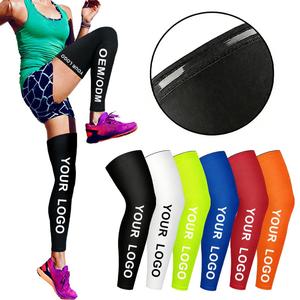 0717 Custom Logo Compression <b>Leg</b> Sleeve Fitness Running Sports Breathable <b>Warmers</b> for Women Spandex Anti-sli Knee Pads - Product Image 2