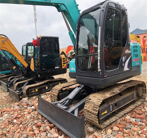 Mini-excavatrice Kobelco Sk75 Sk55 d'occasion de haute qualité, 7,5 tonnes, avec moteur et moteur principal, prix bas à Shanghai - Product Image 1