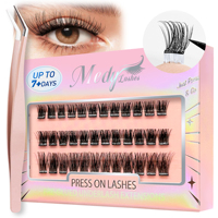 Extensions de cils en cachemire 3D texturées effet plume, densité mixte 30D 40D, pour usage domestique DIY