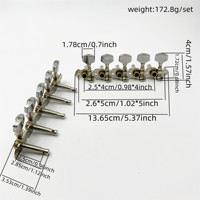 Original Factory Wholesale 5R5L Long Tail Hole Guitar Tuning Pegs for 10 String Banjo Folk Classical Guitar Accessories