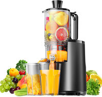Presse-agrumes à froid avec goulotte d'alimentation extra large de 6.1 "pour extracteur de légumes entiers et de fruits à mastication lente