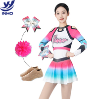 Tenues de cheerleading pour filles et adultes, sur mesure, pour compétitions rythmiques, avec strass scintillants, en spandex à séchage rapide, logo personnalisé, OEM