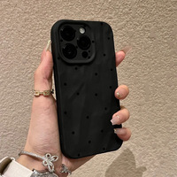 Coque antichoc en TPU pour iPhone 17 Pro Max et iPhone 16 avec motif à pois ondulés, design minimaliste, protection intégrale