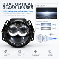 WD002 Vente en gros usine 6000K 12V H1H4H7H113 Phares Bi-LED Laser à lentille de projecteur pour mise à niveau des éclairages de voiture