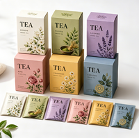 Sachets de thé plats en plastique 100% alimentaire écologiques avec logo imprimé personnalisé, emballage pour sachets de thé en poudre, sachets de café