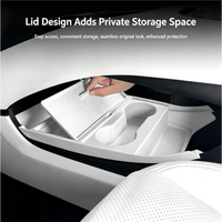 Organisateur de console centrale inférieure en TPE avec couvercle pour XPENG MONA L03 2026 – Boîte de rangement intérieure pour voiture, accessoires de modification EV