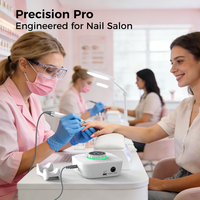 Perceuse à ongles professionnelle rechargeable en forme de stylo, 45000 tr/min, pour manucure, pédicure, salon et usage domestique