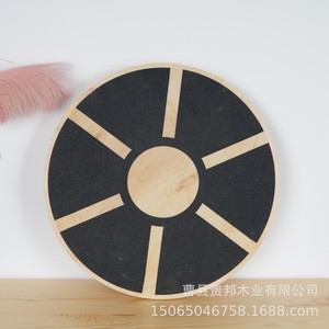 Planche d'équilibre ronde en bois 40 cm antidérapante pour yoga, pilates et entraînement du tronc - Product Image 4