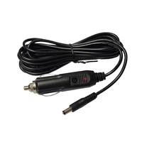 Cable de Alimentación para Encendedor de Cigarrillos de 12 Voltios, Cable de Alimentación para Automóvil, Conector de 2.1 mm de Diámetro, Interruptor de 2 A, Adaptador Macho Aislado de PVC para Automóvil