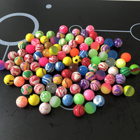Balles rebondissantes en caoutchouc solide élastique de 32 mm, assorties, jouets promotionnels, pour distributeurs automatiques, origine Zhejiang, emballage en vrac