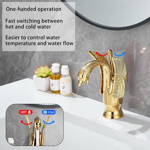 Grifo de lavabo de latón antiguo europeo <span class=keywords><strong>grifos</strong></span> mezcladores de agua fría caliente con grifo de lavabo de diseño Animal - Product Image 3
