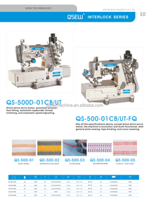 Machine à coudre industrielle QS-500-02 à lit plat à entraînement direct pour bandes d'emballage, interlock et rubans élastiques à bords roulés - Product Image 5