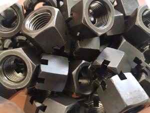 DIN 935 ASME B18.2.2 ASME M3-M100 B18.2.4.3M เหล็กคาร์บอน Cl.4/<span class=keywords><strong>8</strong></span>/10 HEX หนาและน็อตปราสาทสีดำปรับขนาดได้ - Product Image 4