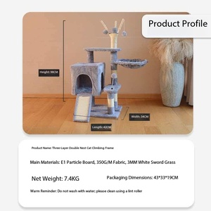 Grand <span class=keywords><strong>arbre</strong></span> <span class=keywords><strong>à</strong></span> <span class=keywords><strong>chat</strong></span> et tour avec personnalisation multi-spécifique - Jouets pour <span class=keywords><strong>chat</strong></span> et plateforme de saut spéciaux transfrontaliers - Product Image 4