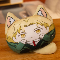 Manjuu personnalisé de haute qualité avec oreilles et queue de remplissage Omanjuu Anime porte-clés en peluche jouets personnalisés