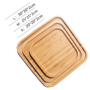 Bamboo Serving Trays Rectangular Natural Wood Tea <b>Coffee</b> Hotel Restaurant Use - Product Image 2