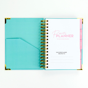 Etiqueta privada personalizada Nota A5 Sin fecha Espiral Diario Semanal Entrenamiento Diario Planificador Agenda - Product Image 3