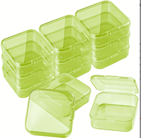 Mini boîte de rangement rectangulaire en plastique PP transparent, étui portable pour bijoux, boucles d'oreilles, vis, électronique grand public, personnalisable