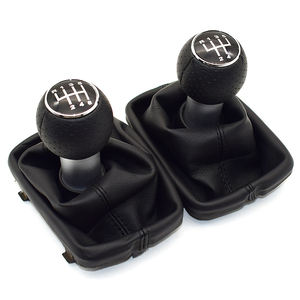 Pommeau de levier de vitesse de voiture <span class=keywords><strong>Audi</strong></span> A3 <span class=keywords><strong>S3</strong></span> Soufflet de protection 5/6 vitesses 12mm Point rouge en cuir de haute qualité - Product Image 3