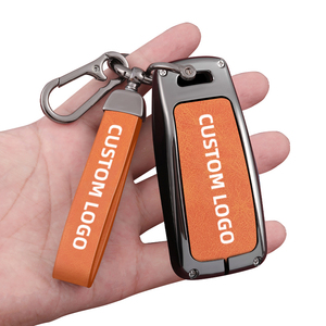 ฝาครอบกุญแจรถโลหะพรีเมียมสำหรับ Audi A4L A6L Q5L A3 <span class=keywords><strong>A6</strong></span> A5 <span class=keywords><strong>Etron</strong></span> - สีส้มเทา ป้องกันเต็มรูปแบบ - Product Image 3