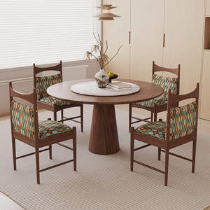 Silla de Comedor Moderna de Lujo de Madera Maciza Estilo Mediados de Siglo, Respaldo Nórdico Francés, Ecológica, para Sala de Estar, Hogar, Hotel, Restaurante - Product Image 5