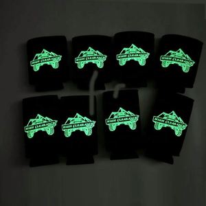 Custom Logo 12oz Neoprene Magnetic Can Cooler Luminous Glow in the Dark Magnet Can Coolie Cooler Bags Product Category - Product Image 2