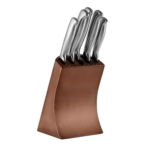 Professional มีดครัวชุด hollow handle สีสแตนเลสมีด stand