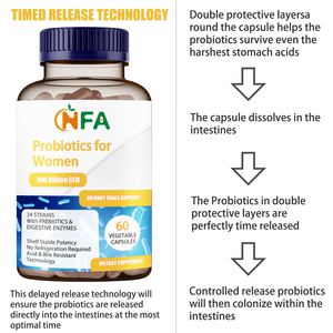 Probiotiques Marque Blanche pour Femmes 100 Milliards de UFC Soutien Urinaire Prébiotiques Enzymes Digestives Efficaces pour Femmes 30+ - Product Image 4