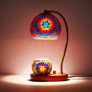 Türkische Mosaik-Tischlampe mit mehrfarbigem Glas und Mosaik-Aromatherapie-Kerzenhalter als Weihnachtsgeschenk für die Dekoration - Product Image 2