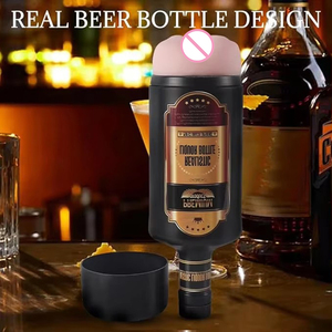 Lata de cerveza portátil realista de alta calidad en forma de vagina suave impermeable de silicona masturbador masculino Stroker Cup - Product Image 6