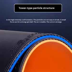 <span class=keywords><strong>DHS</strong></span> professionnel Tennis de Table en caoutchouc ouragan <span class=keywords><strong>3</strong></span> éponge Orange provinciale avec éponge bleue caractéristiques portables - Product Image 2