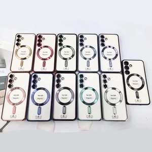 Vente brillant CD motif galvanoplastie cercle magnétique avec Film de Protection d'objectif étui de téléphone en TPU pour <span class=keywords><strong>Samsung</strong></span> Galaxy S24 Plus <span class=keywords><strong>Ultra</strong></span> - Product Image 3