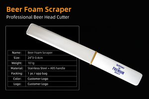 أداة كاشطة رغوة البيرة OEM مقشدة الرأس البيرة مع مقبض ABS للترويج أو خدمة بار - Product Image 4