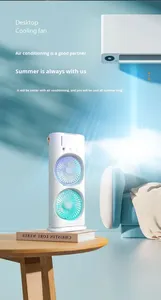 Wholesale Hot-Selling Desktop Air <b>Conditioner</b> Fan 5-Hole 3-Hole Spray Cooling Cooler Water Ambient Light Rechargeable - Product Image 6