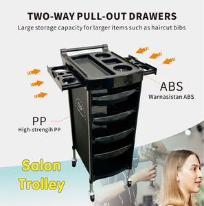 Professional Hair Salon Hairdressing Space Saving Beauty Spa Hairstylist Salon <b>Trolley</b> Salon Rolling <b>Trolley</b> Cart - Product Image 6