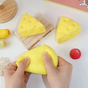 Hot Selling TPR Kawaii Triangular Cheese Squishy Stress Relief Decompression <b>Squeeze</b> Sensory Toys for Kids Boys and Girls - Product Image 3