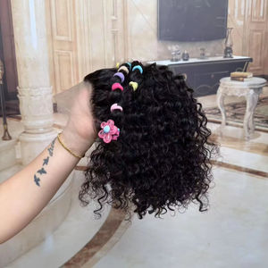 Parrucche Corte con Frontale in Pizzo <span class=keywords><strong>per</strong></span> Bambine e Ragazze, Parrucche Intrecciate con Fiorellini, Parrucca Principessa con Frontale in Pizzo, Capelli Umani - Product Image 4