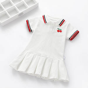 Popular Casual Little Lovely Cotton <b>Cherry</b> Embroider Kids Girl <b>Dress</b> - Product Image 2