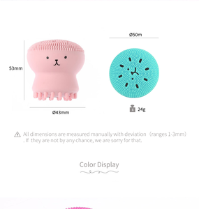 Wholesale New Portable Little Octopus Facial Washing Massage Exfoliating Brush Mini Silicone <b>Face</b> Cleansing Brush - Product Image 3