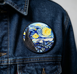 Customizable <strong>Van</strong> <strong>Gogh</strong> Starry Night Sky Embroidery Patch Suitable for Clothing Jeans Jackets Backpacks Hoodies-decal Dresses - Product Image 2