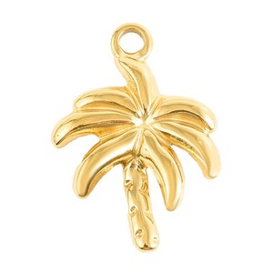Colgante de Árbol de Coco de Acero Inoxidable 304, Chapado en Oro de 18K, Estilo Playa, para Hacer Joyería DIY, Collares y Pulseras - Product Image 5