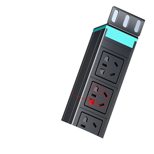 8 Way CN Standard PDU Power Strip 1U <b>Rack</b> Mount Aluminum Alloy Server Cabinet Socket Overload Protection Master Switch 2500W - Product Image 1